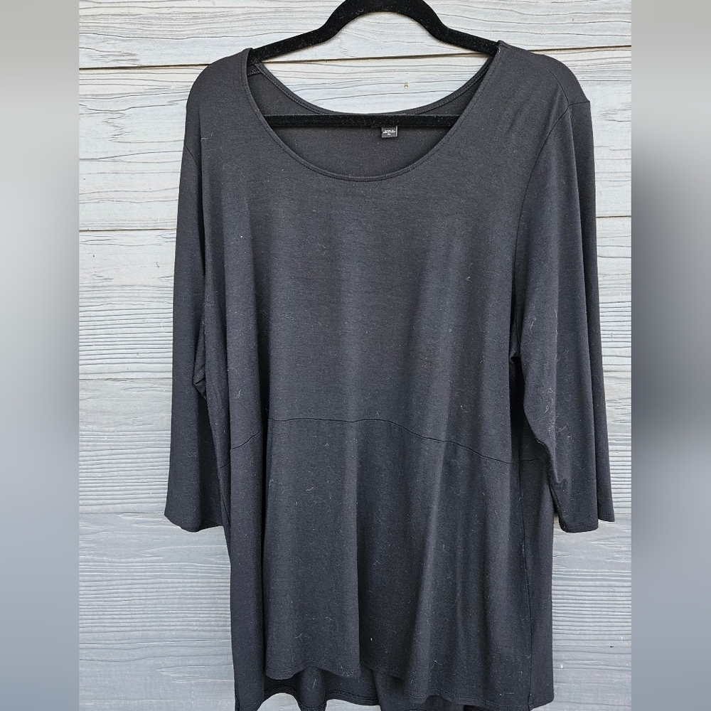 J. Jill Black Knit Tunic Size XL
